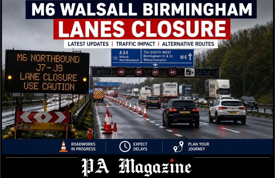 M6 Walsall Birmingham Lanes Closure Triggers Travel Chaos
